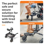 Lascal BuggyBoard Maxi Plus, Black with Grey Saddle