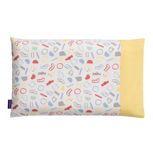 ClevaMama ClevaFoam® Toddler Pillow Case, Grey/Yellow