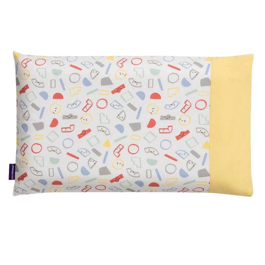 Clevamama Baby Pillow Case, Grey and Yellow