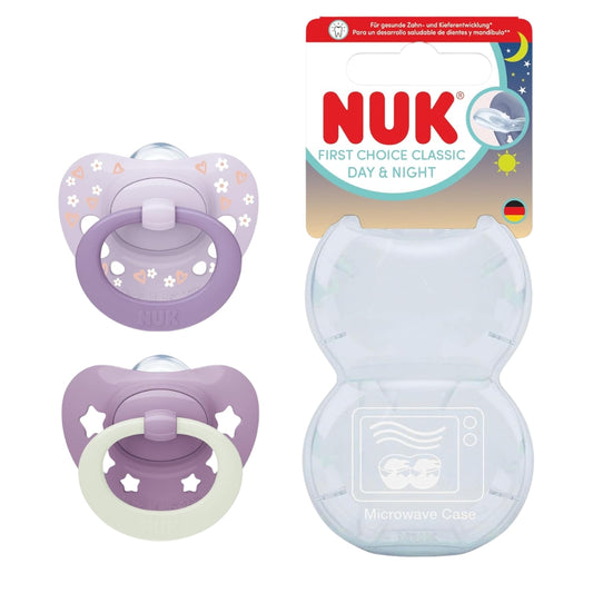 NUK First Choice Day & Night Soothers 0-6m (Girl)