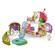 Schleich Bayala Glittering Flower House With Unicorns, Lakes & Stables