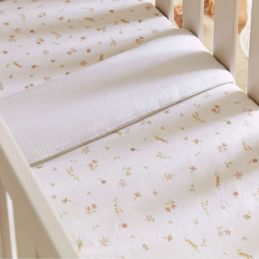CuddleCo Cot Bed Quilt, Cashmere Meadow