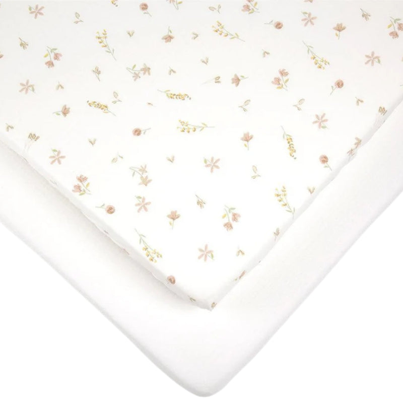 CuddleCo Universal Crib/ Co Sleeper Sheets 2pc, Cashmere Meadow