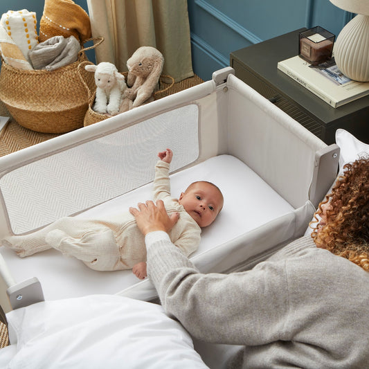 Shnuggle Air Lite Bedside Crib, Taupe