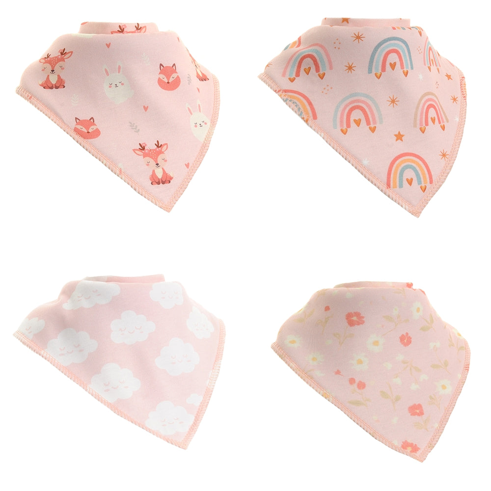 Ziggle 4pc Bandana Dribble Bibs, Dream