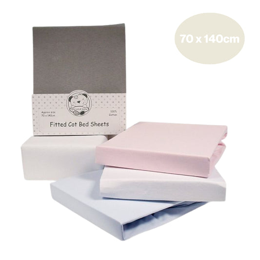 Snuggle Baby Cotbed 2pc Fitted Sheets, White