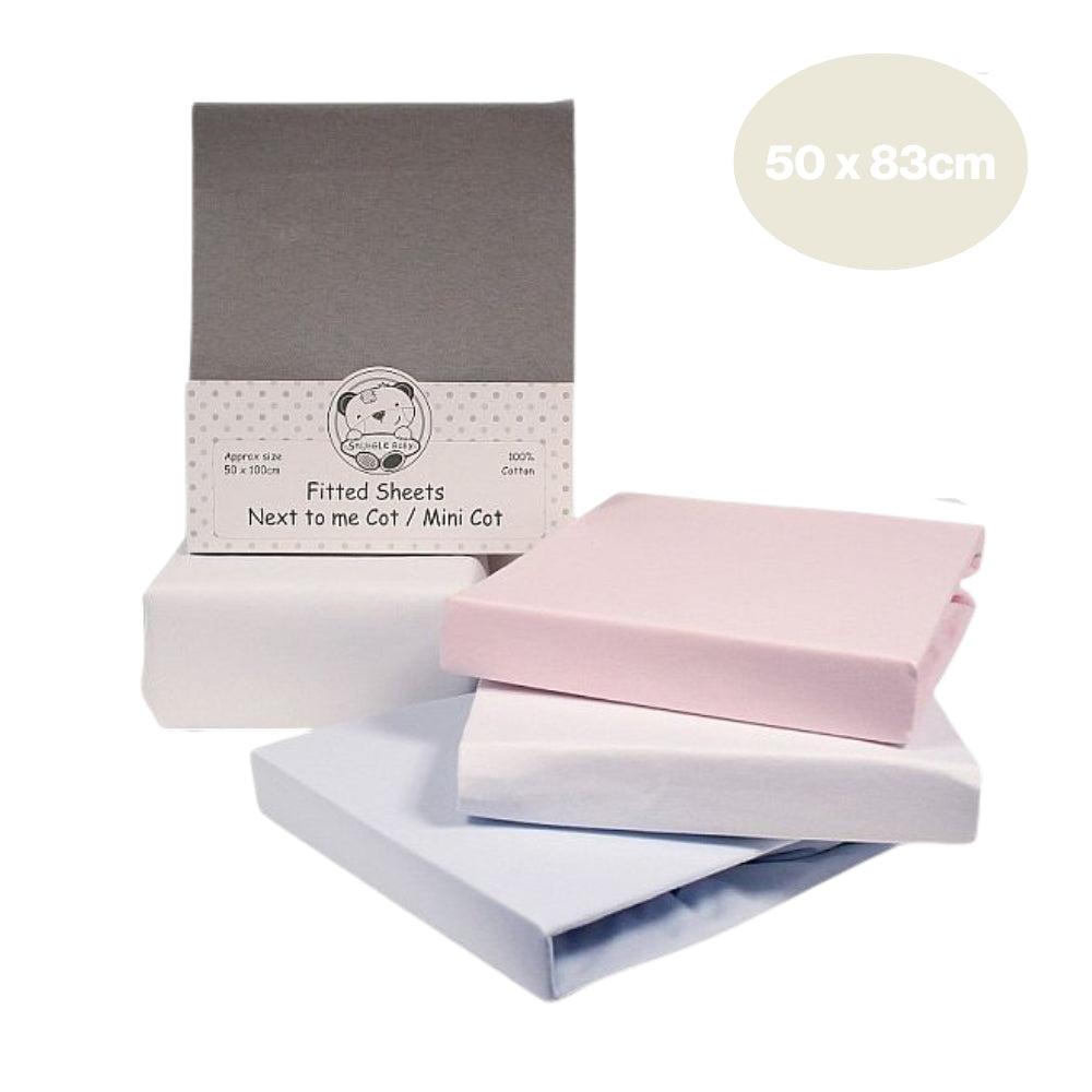 Snuggle Baby Next-To-Me Crib 2pc Fitted Sheets, Grey