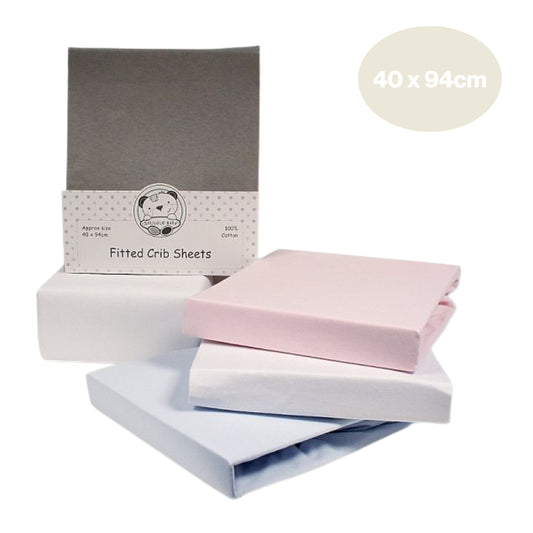 Snuggle Baby Crib 2pc Fitted Sheets, White