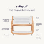 SnüzPod5 Bedside Crib, Natural