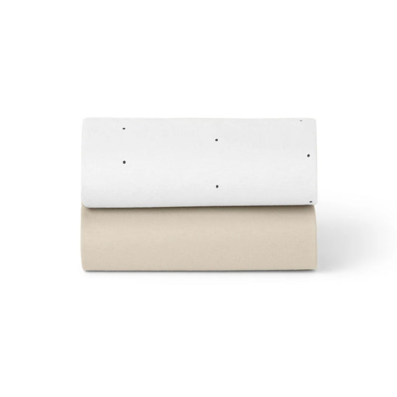 Snüz 2pc Crib Sheets, White/Dot