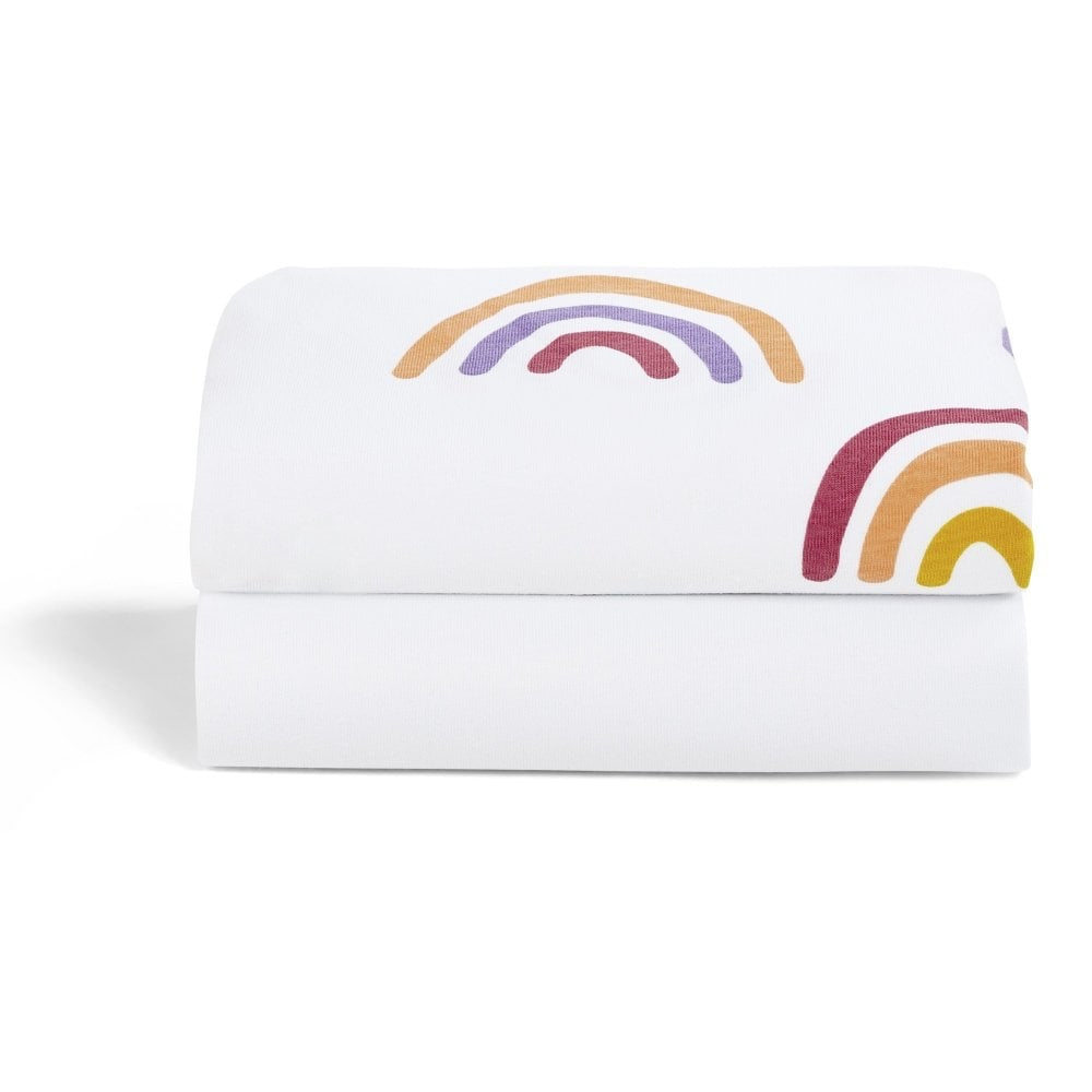 Snüz 2pc Moses/Carrycot Sheets, Multi Rainbow