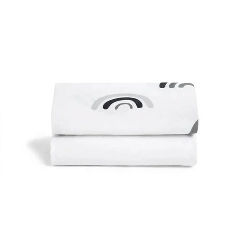 Snüz 2pc Crib Sheets, Mono Rainbow