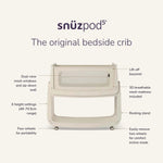 SnüzPod5 Bedside Crib, Cashmere