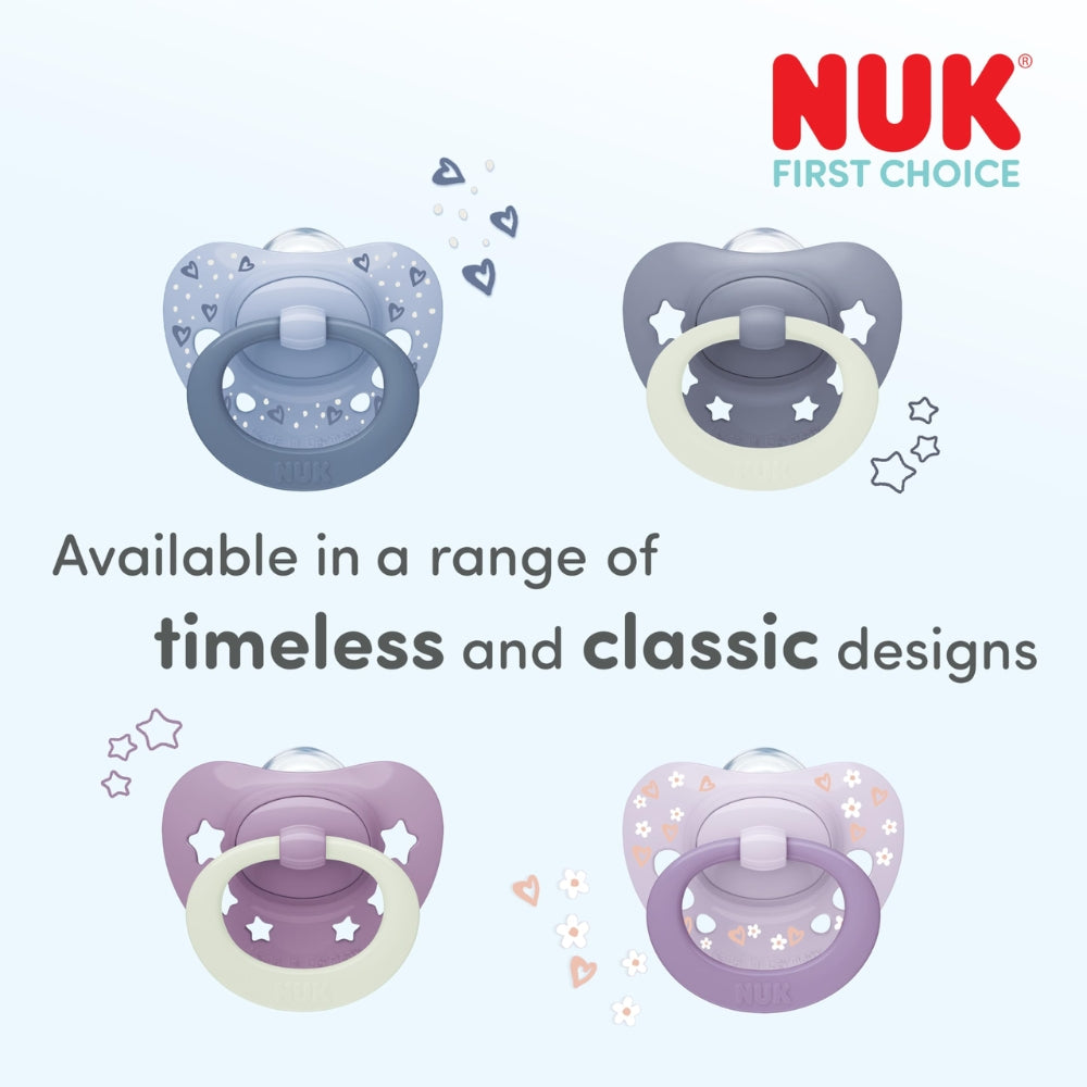 NUK First Choice Day & Night Soothers 0-6m (Boy)