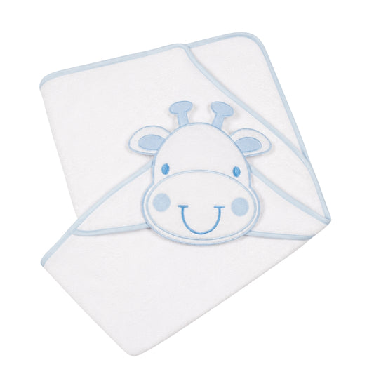 Snuggle Baby Hooded Towel, Blue Giraffe