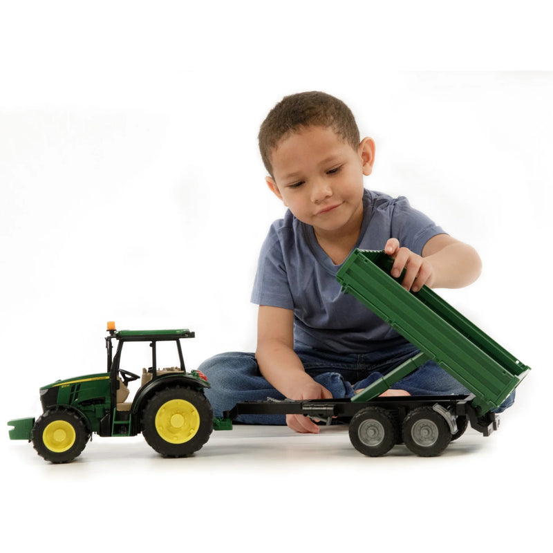 Bruder John Deere 5115M with Tipping Trailer