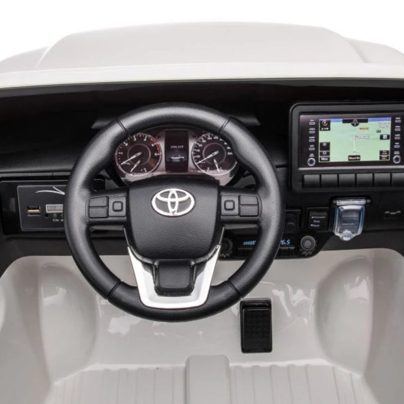 Toyota HiLux Electric Ride On 12v Car - White