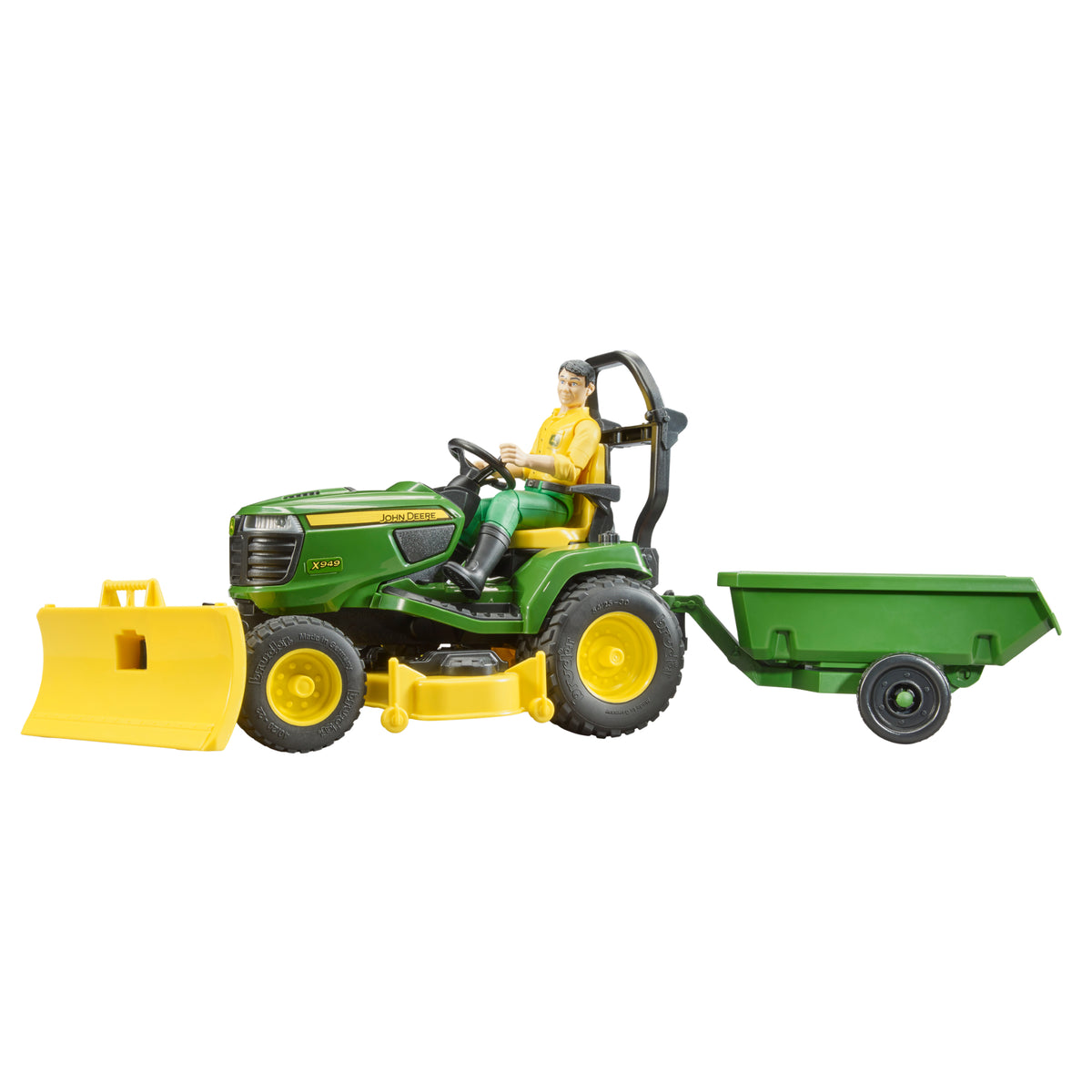 Bruder bworld John Deere Lawn Tractor with Trailer