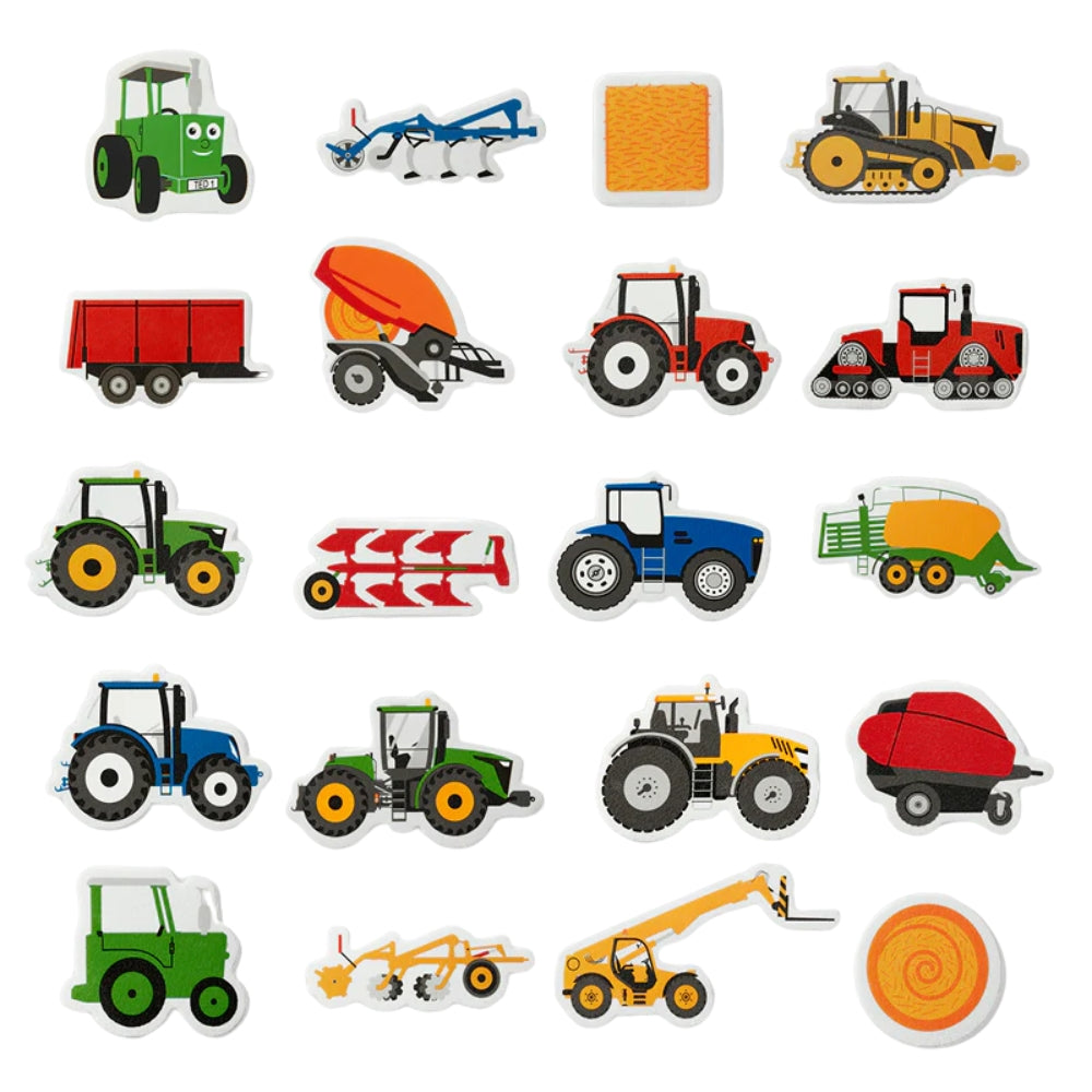 Tractor Ted Farm Machine Bath Stickers