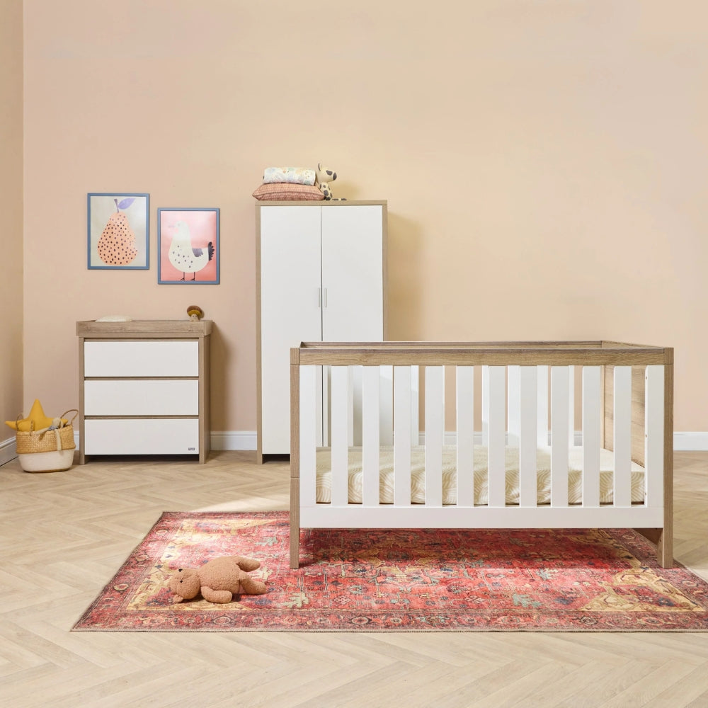 Tutti Bambini Modena 3pc Room Set, White/Oak