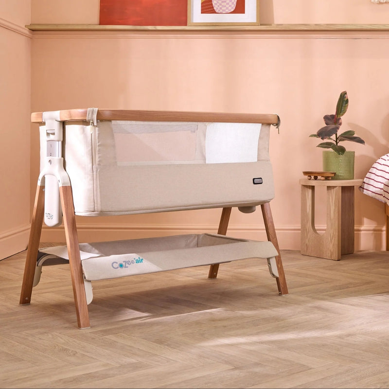 Tutti Bambini CoZee Air Crib, Scandinavian Walnut & Ecru
