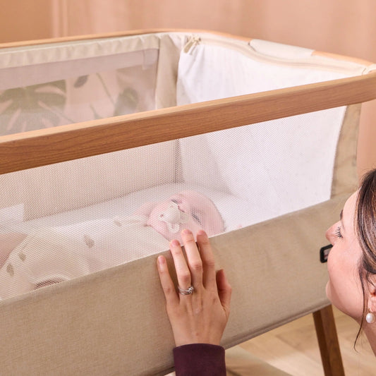 Tutti Bambini CoZee Air Crib, Scandinavian Walnut & Ecru