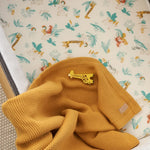 Tutti Bambini Chunky Knitted Blanket, Ochre