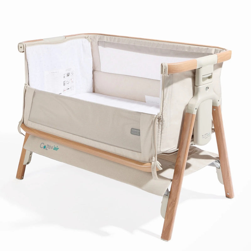 Tutti Bambini CoZee Air Crib, Scandinavian Walnut & Ecru