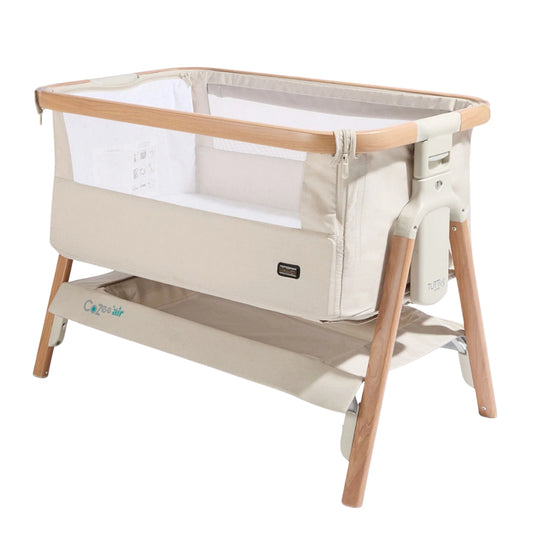 Tutti Bambini CoZee Air Crib, Scandinavian Walnut & Ecru