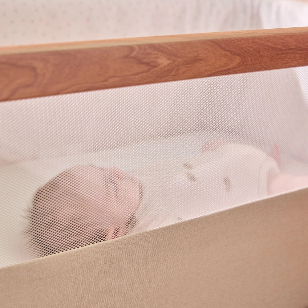 Tutti Bambini CoZee Crib, Scandinavian Walnut & Ecru