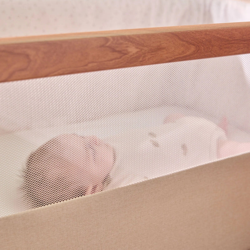 Tutti Bambini CoZee Crib, Scandinavian Walnut & Ecru