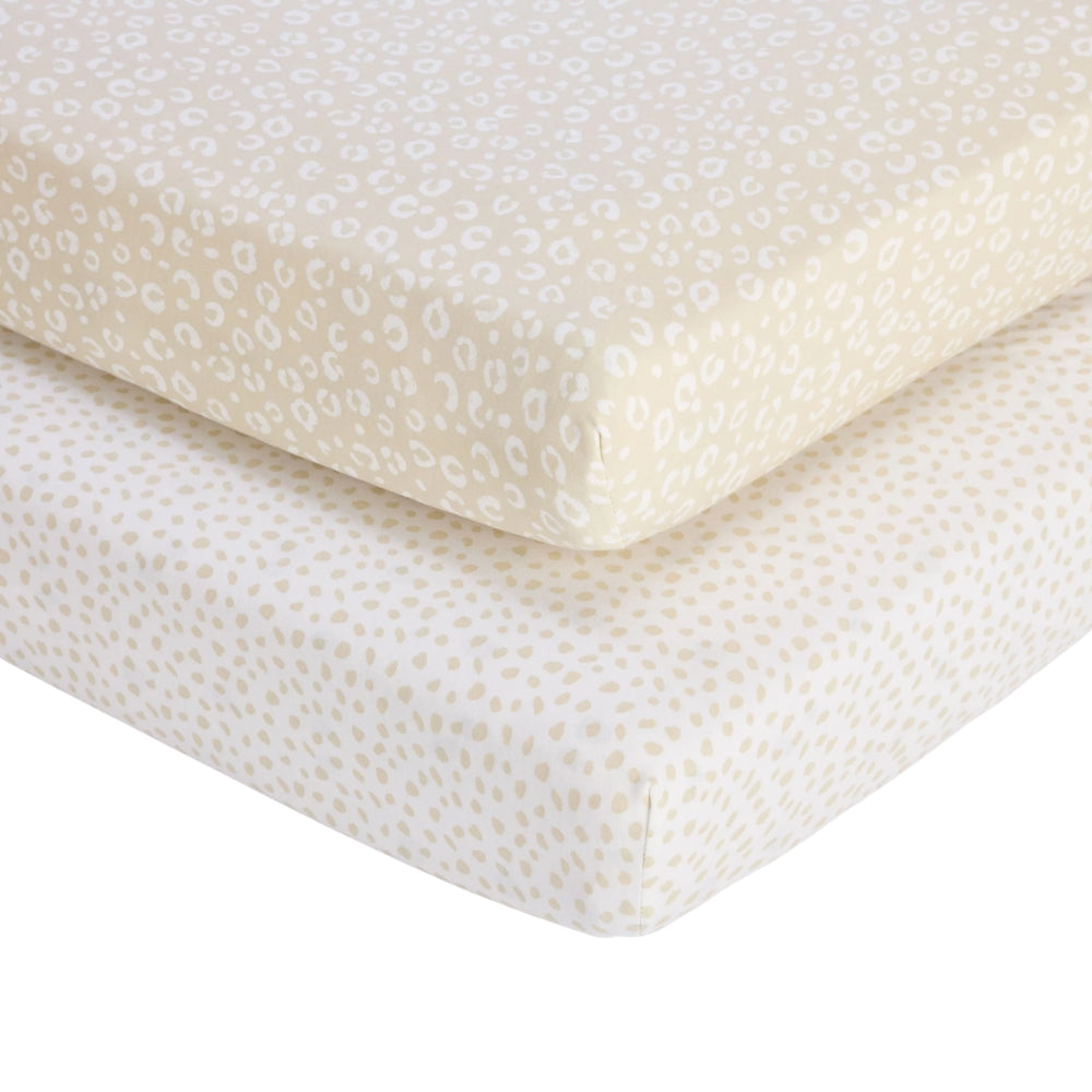 Tutti Bambini 2pc Cot Fitted Sheets, Love Cats
