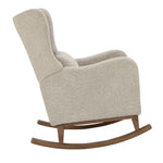 Tutti Bambini Harper Wingback Rocking Chair & Foot Stool, Teddy Mushroom