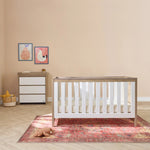Tutti Bambini Modena 2 Piece Room Set & Mattress, White/Oak