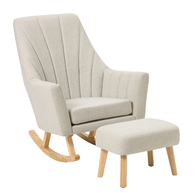 Tutti Bambini Jonah Nursing Chair & Stool, Pebble