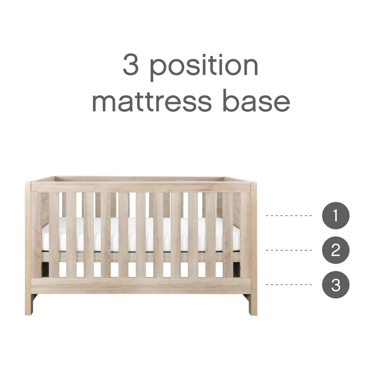 Tutti Bambini Modena 2 Piece Room Set & Mattress, Oak