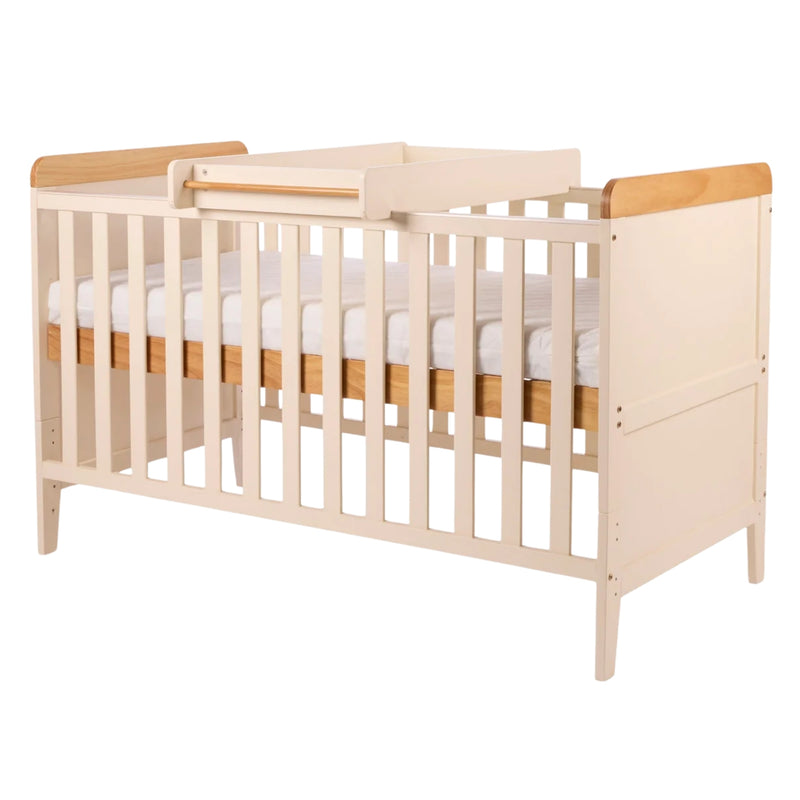 Tutti Bambini Rio Cot Bed, Cot Top Changer & Mattress - Cashmere/Honey Oak