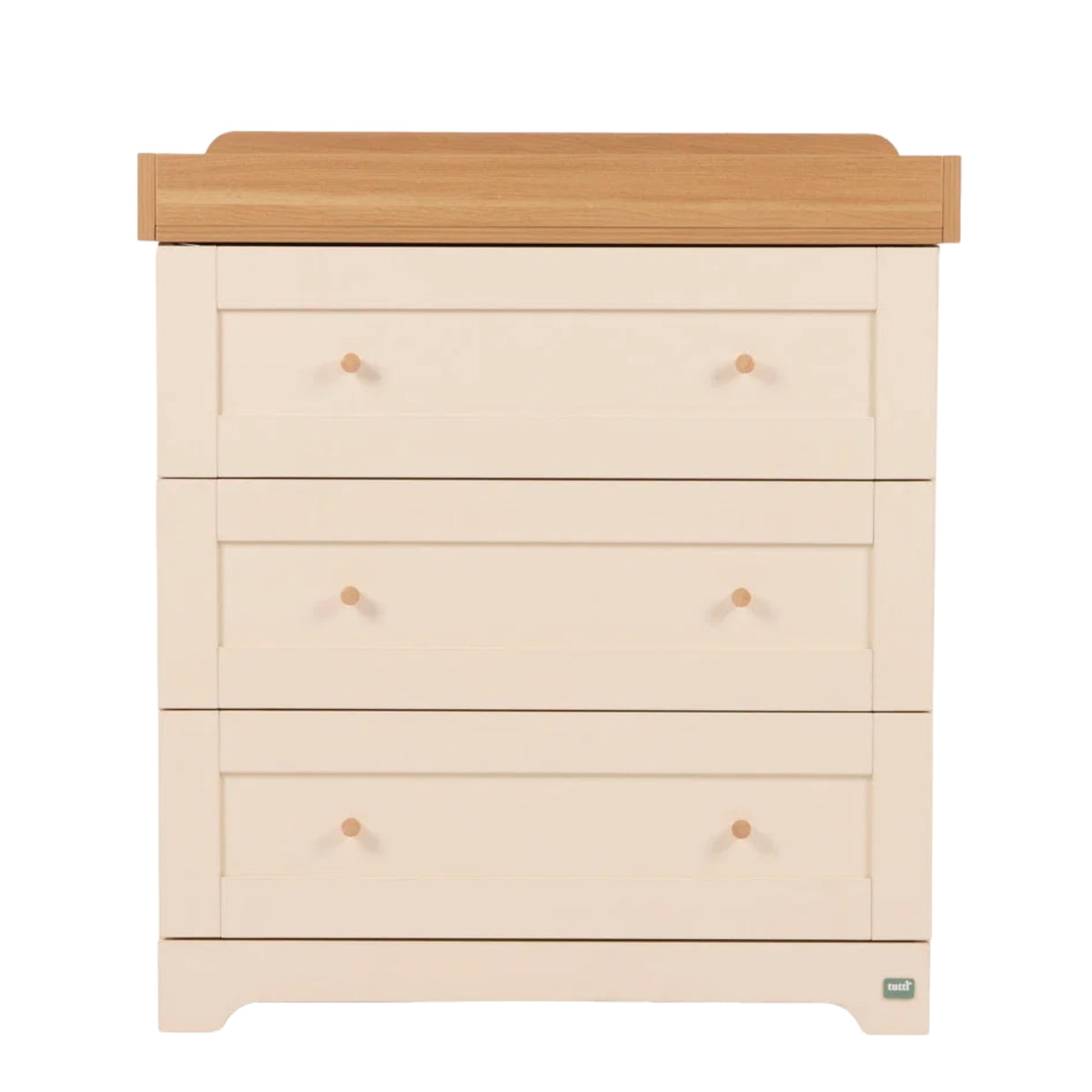 Tutti Bambini Rio 3pc Room Set & Mattress, Cashmere/Honey Oak
