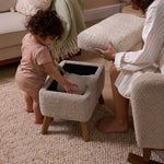 Tutti Bambini Harper Wingback Rocking Chair & Foot Stool, Teddy Mushroom