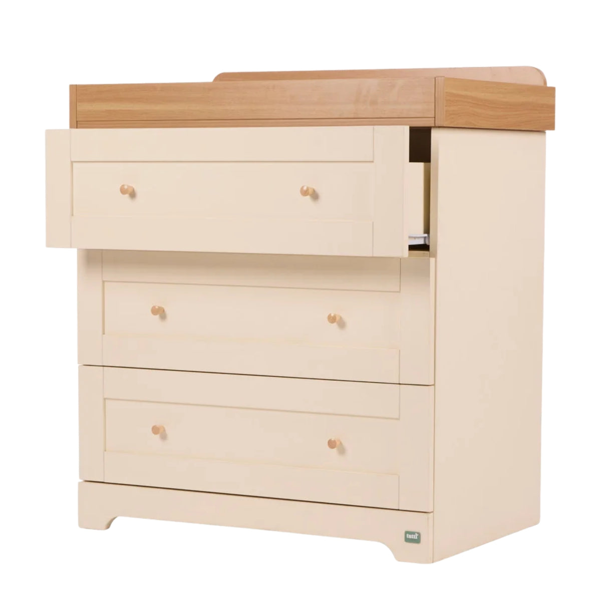 Tutti Bambini Rio 2pc Room Set & Mattress, Cashmere/Honey Oak