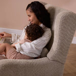 Tutti Bambini Harper Wingback Rocking Chair & Foot Stool, Teddy Mushroom