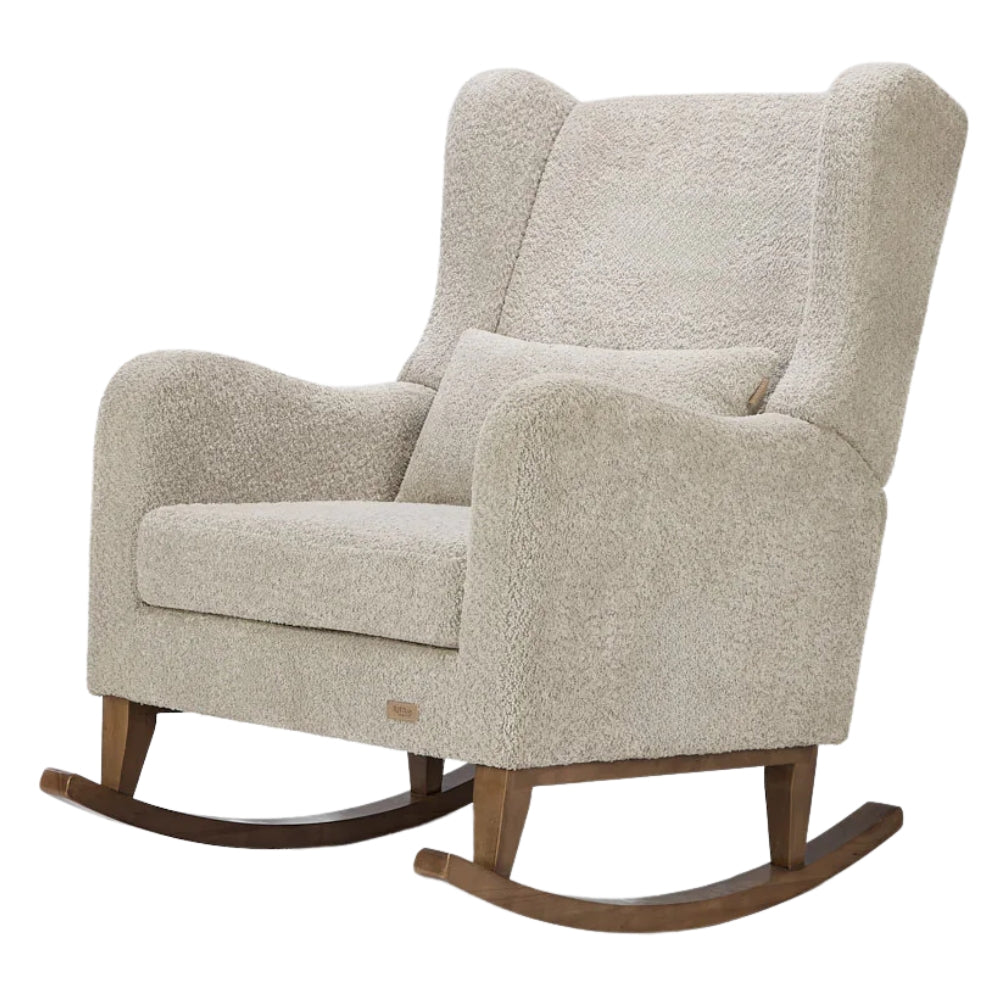 Tutti Bambini Harper Wingback Rocking Chair & Foot Stool, Teddy Mushroom