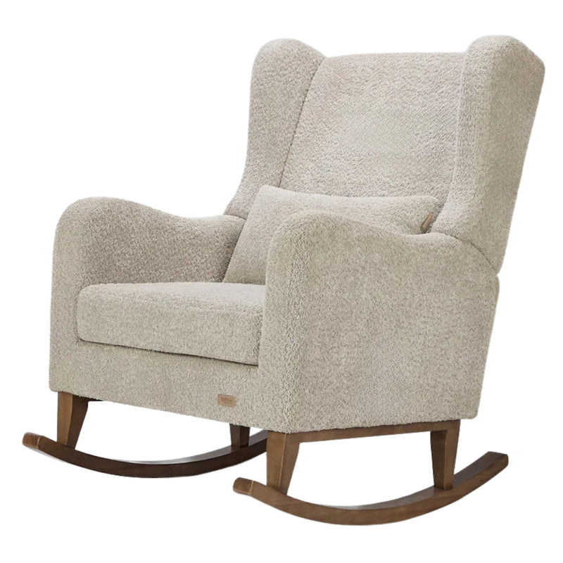 Tutti Bambini Harper Wingback Rocking Chair & Foot Stool, Teddy Mushroom