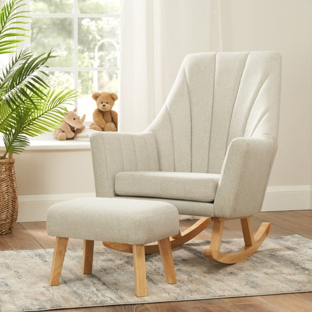 Tutti Bambini Jonah Nursing Chair & Stool, Pebble