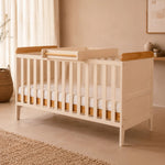 Tutti Bambini Rio Cot Bed, Cot Top Changer & Mattress - Cashmere/Honey Oak