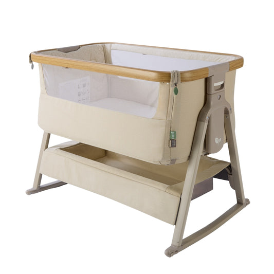 Tutti Bambini CoZee Air 2 Bedside Crib, Toasted Oak/Sand