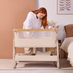 Tutti Bambini CoZee Air 2 Bedside Crib, Toasted Oak/Sand