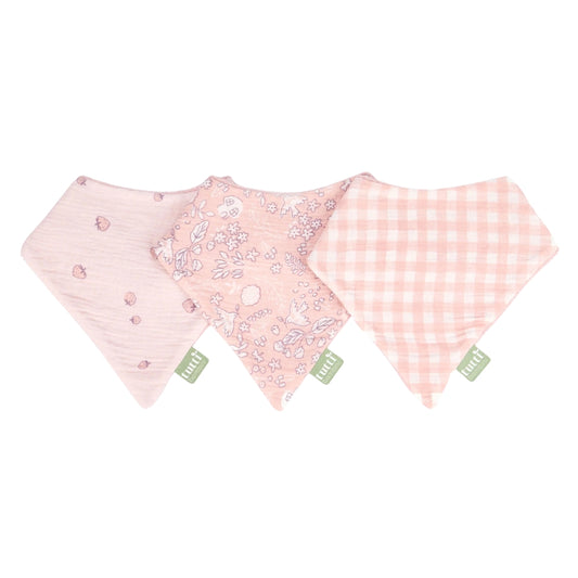 Tutti Bambini Muslin Bandana Bibs 3pc, Tiny Tails