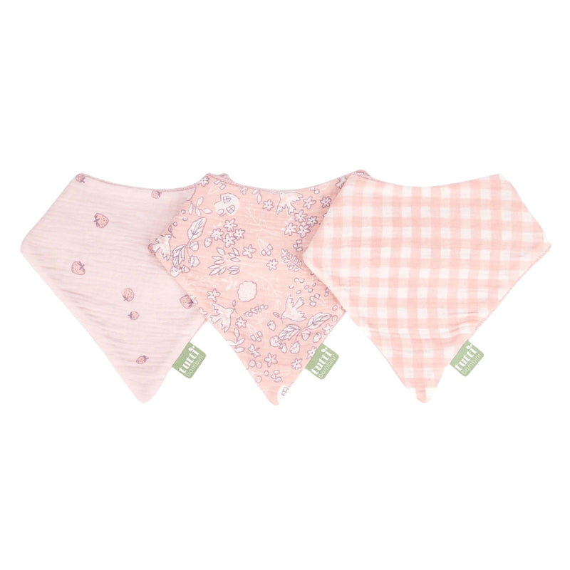Tutti Bambini Muslin Bandana Bibs 3pc, Tiny Tails