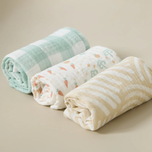Tutti Bambini Muslin Squares 3pk, Good Life